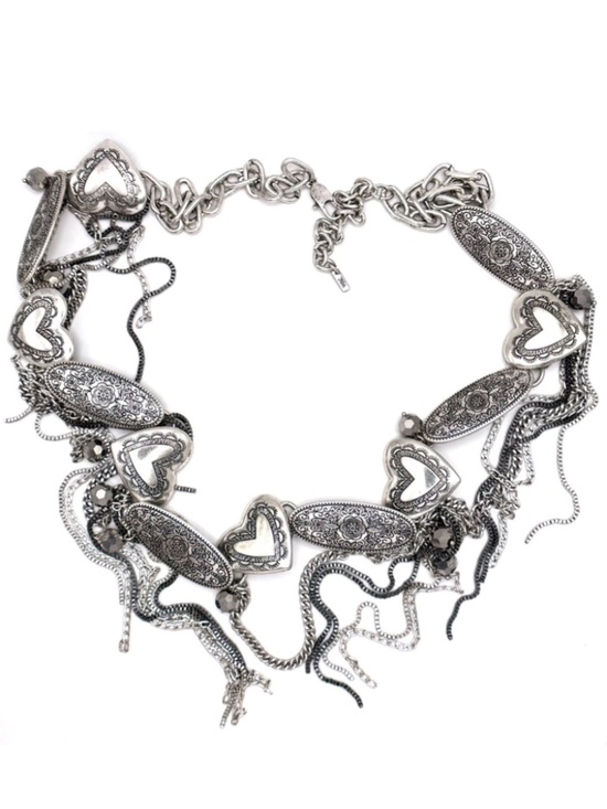 NWT Zara 34 Heart Charm Chains Belt main image 7